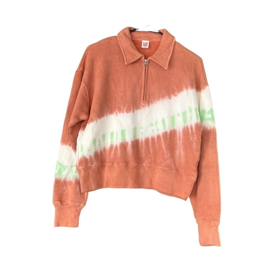 NEW Re/Done 70s tie-dyed cotton-jersey sweatshirt size M - Picture 3 of 8